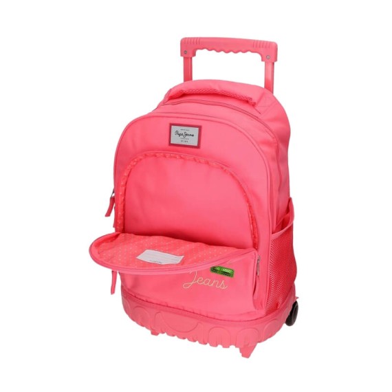 Mochila Escolar Compacta 2 Rodas Pepe Jeans KIM Rosa | Ref. 186.6212921