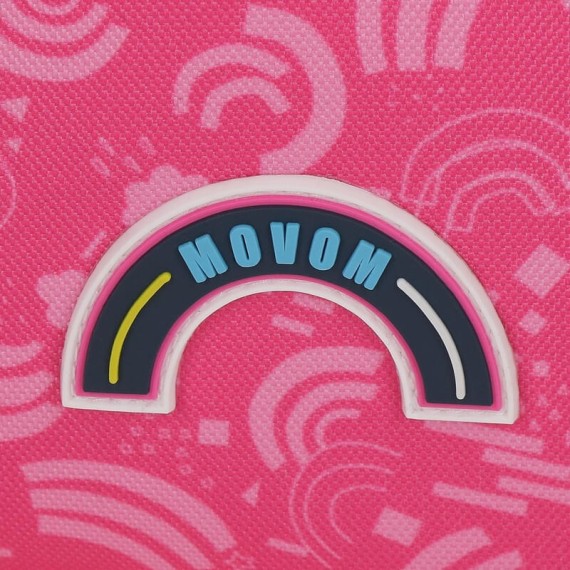 Estojo Escolar Duplo Compartimento Movom GLITTER RAINBOW Rosa | Ref. 186.3044221
