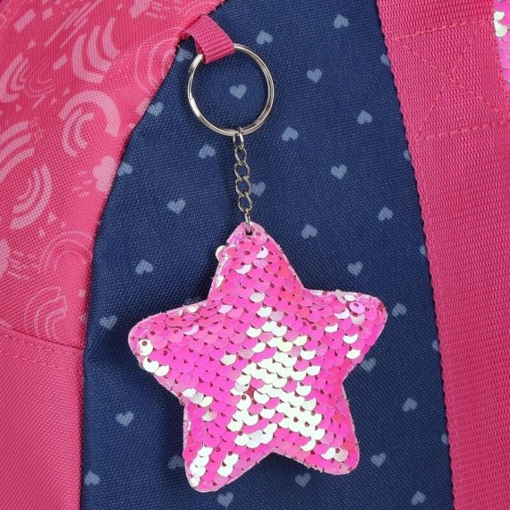 Mochila Pré-Escolar 32cm Movom GLITTER RAINBOW Rosa | Ref. 186.3042221