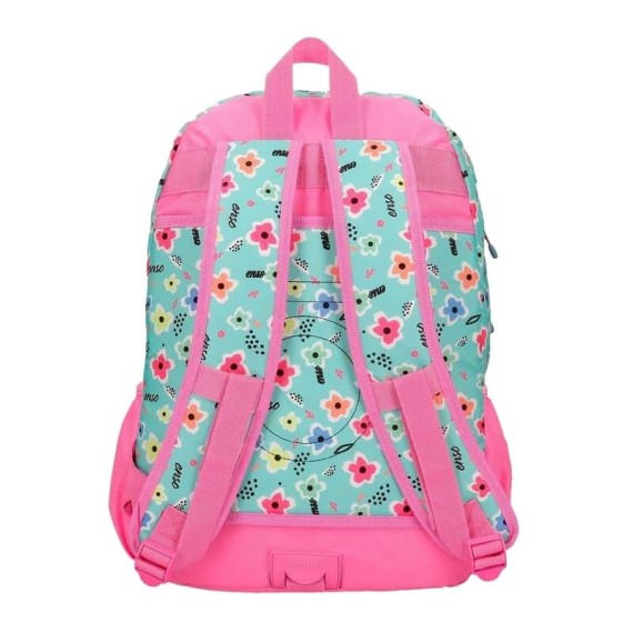 Mochila Escolar Adaptável 44cm Enso LOVE THE NATURE Rosa | Ref. 186.91224D1