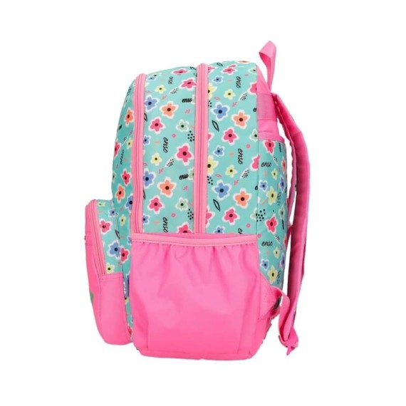 Mochila Escolar Adaptável 44cm Enso LOVE THE NATURE Rosa | Ref. 186.91224D1