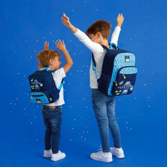 Mochila Pré-Escolar Adaptável 28cm Enso MY SPACE Azul | Ref. 186.91421D1 Mochila Pré-Escolar Adaptável 28cm Enso MY SPACE Azul | Ref. 186.91421D1