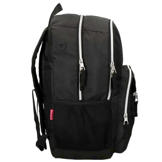 Mochila Escolar Adaptável 44Cm 2C Pepe Jeans ADA Preta | Ref. 186.62524D1