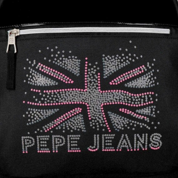 Mochila Escolar Adaptável 44Cm 2C Pepe Jeans ADA Preta | Ref. 186.62524D1
