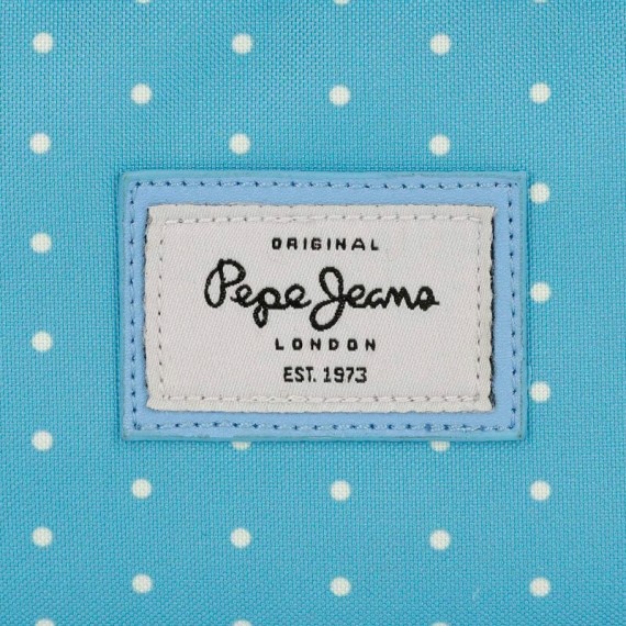 Mochila Escolar Adaptável 40Cm c/ Carro Pepe Jeans Ava Azul | Ref. 186.63422T1