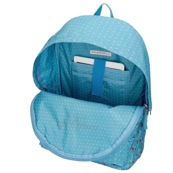 Mochila Escolar Adaptável 42Cm C/ Carro Pepe Jeans Ava Azul | Ref. 186.63423T1Mochila Escolar Adaptável 42Cm C/ Carro Pepe Jeans Ava Azul | Ref. 186.63423T1