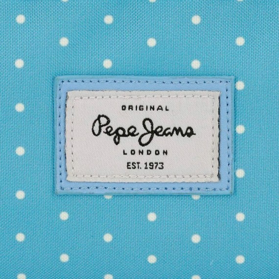 Mochila Escolar Adaptável 42Cm C/ Carro Pepe Jeans Ava Azul | Ref. 186.63423T1