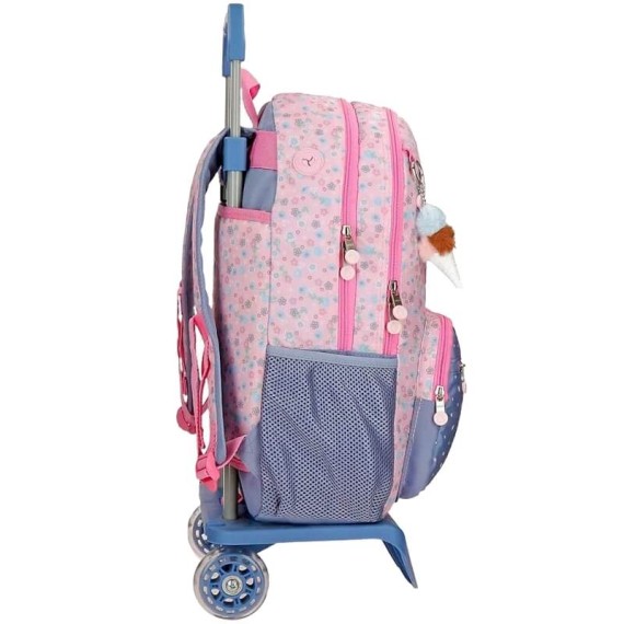 Mochila Escolar Adaptável 44CM 2C C/ Carro Enso MY SWEET HOME Rosa | Ref. 186.90424T1