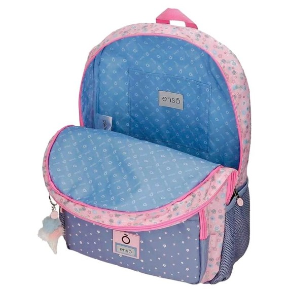 Mochila Escolar Adaptável 44CM 2C C/ Carro Enso MY SWEET HOME Rosa | Ref. 186.90424T1