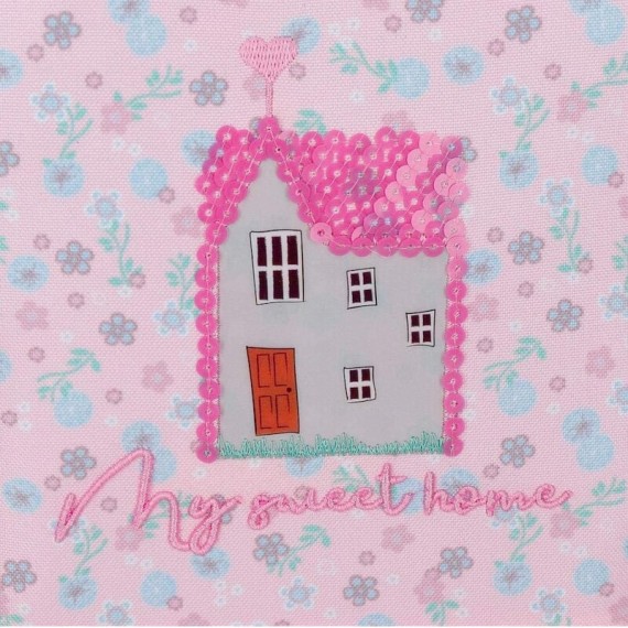 Mochila Escolar Adaptável 44CM 2C C/ Carro Enso MY SWEET HOME Rosa | Ref. 186.90424T1