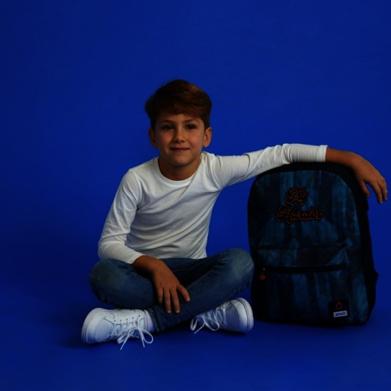 Mochila Escolar Adaptável 44cm Enso TRY HARDER Azul | Ref. 186.90823D1