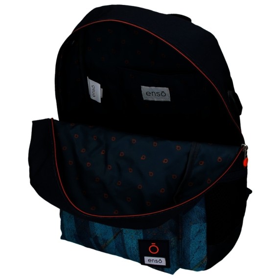 Mochila Escolar Adaptável 44cm Enso TRY HARDER Azul | Ref. 186.90823D1