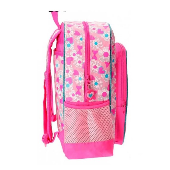 Mochila Escolar 38 cm Adaptável a Carro Minnie FABULOUS Rosa | Ref. 186.28923A1