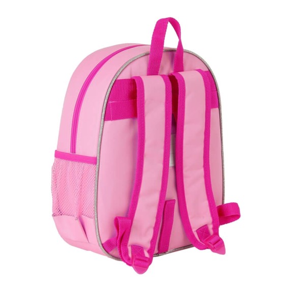 Mochila Escolar Infantil 3D Adaptável 33cm MINNIE MOUSE Rosa | Ref. 248.642162890