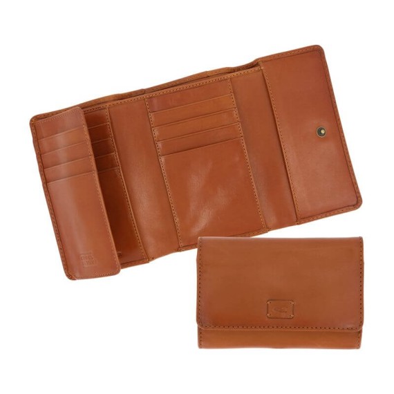 Camel Active Carteira de Senhora c/ Aba NIZZA Conhaque | Ref. 9131770222