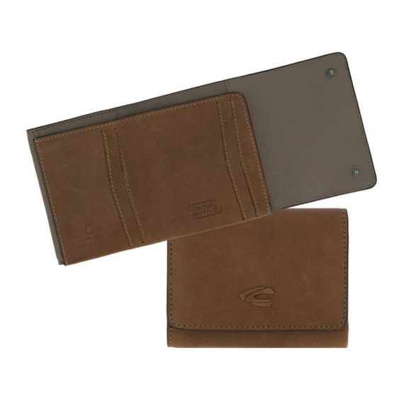 Camel Active Carteira Pequena com Aba VALENCIA Conhaque | Ref. 9132070222