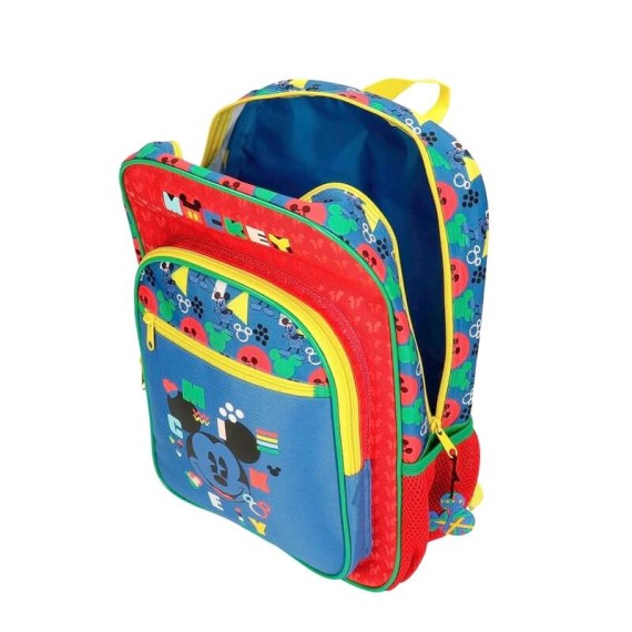 Mochila Escolar Adap 38cm c/ Carro Mickey SHAPE SHIFTER Multicolor | Ref. 186.43823T1