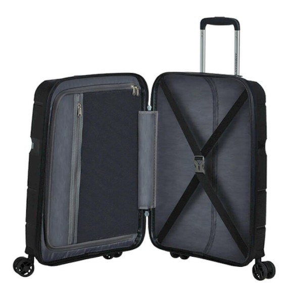 American Tourister Mala de Cabine / Trolley 55cm 4 Rodas LINEX Preta | Ref. 9290G00109