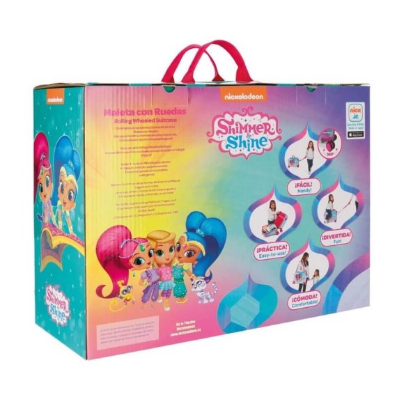 Mala de Viagem Infantil ABS 4 Rodas Shimmer & Shine TWINSIES Multicolor | Ref. 186.22798C1
