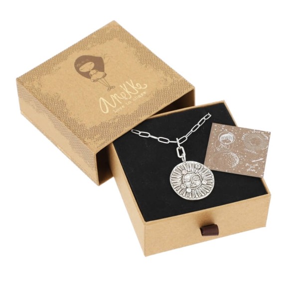 Anekke Fio com Medalha Sol Prateado | Ref. 280.31702-26-001SIL