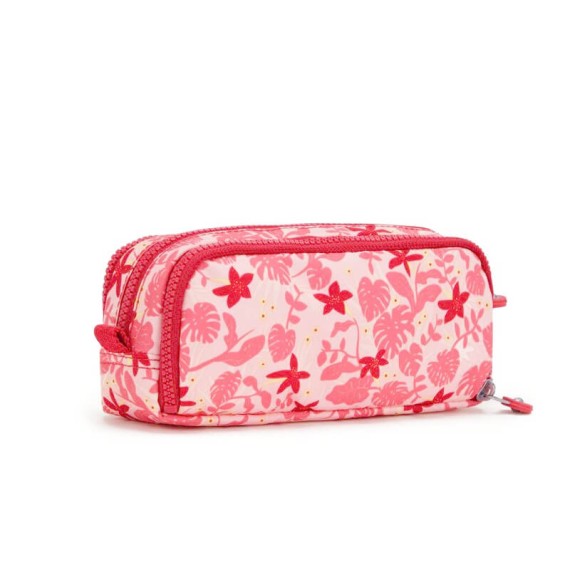 Estojo Escolar Kipling Gitroy Pink Leaves | Ref. 187.KI3560Q62 Estojo Escolar Kipling Gitroy Pink Leaves | Ref. 187.KI3560Q62