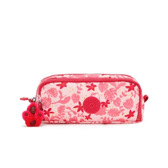 Estojo Escolar Kipling Gitroy Pink Leaves | Ref. 187.KI3560Q62 Estojo Escolar Kipling Gitroy Pink Leaves | Ref. 187.KI3560Q62