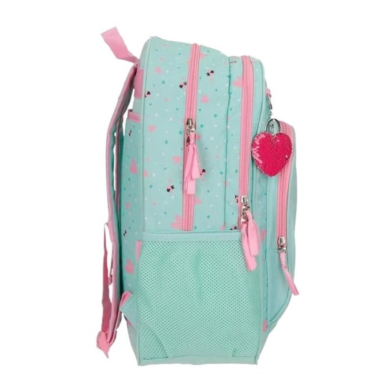 Mochila Escolar 45cm 2C Movom FLOWER POT Verde | Ref. 186.2022421