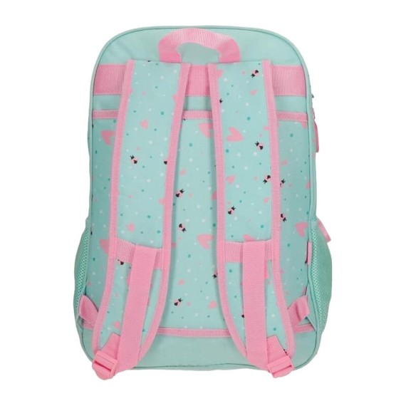 Mochila Escolar 45cm 2C Movom FLOWER POT Verde | Ref. 186.2022421