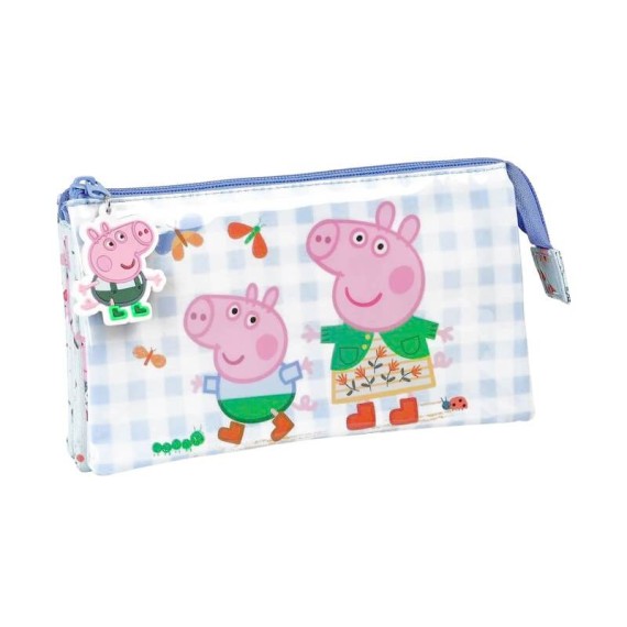 Estojo Escolar Triplo Compartimento Peppa Pig URBAN FARMER Azul | Ref. 248.812190744 Estojo Escolar Triplo Compartimento Peppa Pig URBAN FARMER Azul | Ref. 248.812190744