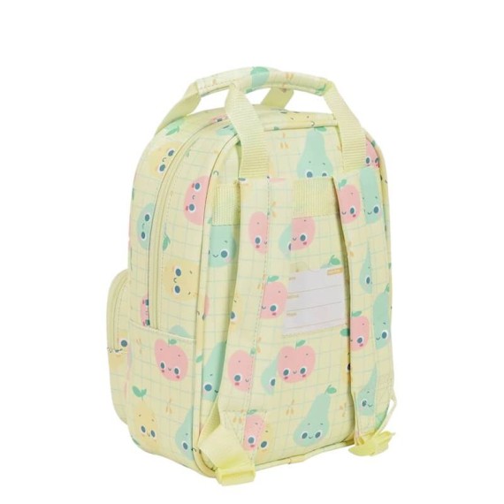 Mochila Pré-Escolar 28cm c/ Pegas Safta FRUTA Amarela | Ref. 248.612186765 Mochila Pré-Escolar 28cm c/ Pegas Safta FRUTA Amarela | Ref. 248.612186765