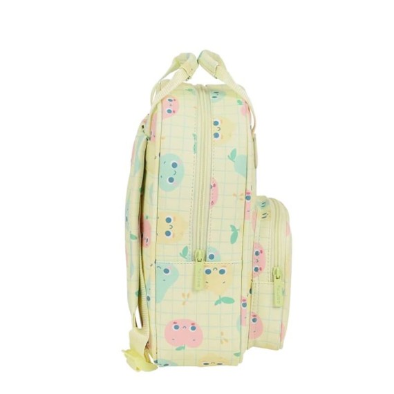 Mochila Pré-Escolar 28cm c/ Pegas Safta FRUTA Amarela | Ref. 248.612186765 Mochila Pré-Escolar 28cm c/ Pegas Safta FRUTA Amarela | Ref. 248.612186765