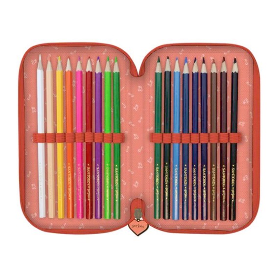 Estojo Escolar Triplo 45 Peças Gorjuss THIS ONE´S FOR YOU Azul | Ref. 248.607GJ20