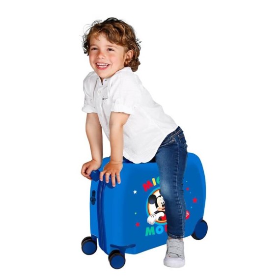 Mala de Viagem Infantil ABS 4 Rodas MICKEY Circle Azul | Ref. 186.2039821 Mala de Viagem Infantil ABS 4 Rodas MICKEY Circle Azul | Ref. 186.2039821
