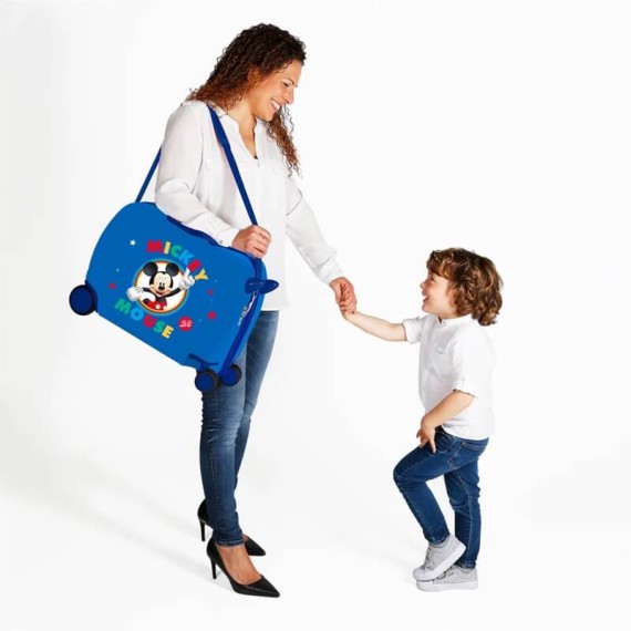 Mala de Viagem Infantil ABS 4 Rodas MICKEY Circle Azul | Ref. 186.2039821 Mala de Viagem Infantil ABS 4 Rodas MICKEY Circle Azul | Ref. 186.2039821
