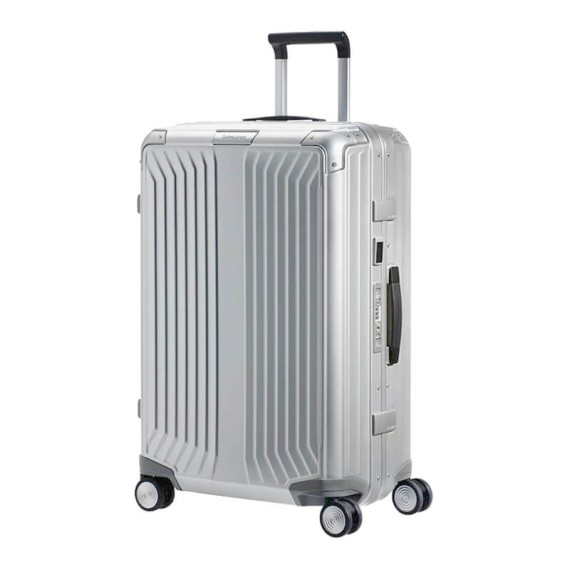 Samsonite Trolley Médio 69cm 4R Spinner LITE-BOX ALU Alumínio | Ref. 92CS000208
