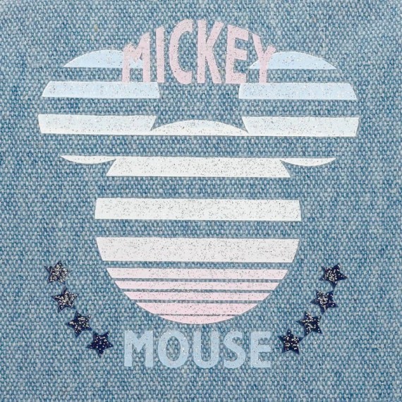 Mochila Infantil Pré-escolar 27cm c/ Carro MiICKEY Denim Azul | Ref. 186.32221T1 Mochila Infantil Pré-escolar 27cm c/ Carro MiICKEY Denim Azul | Ref. 186.32221T1