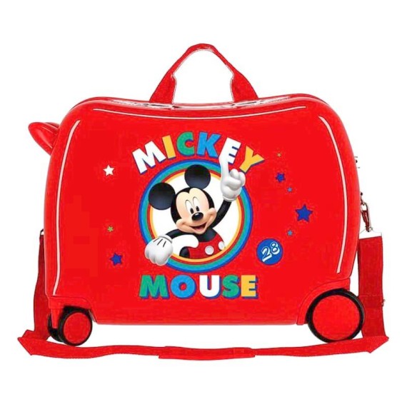 Mala de Viagem Infantil ABS 4 Rodas MICKEY MOUSE Circle Vermelha | Ref. 186.2039822