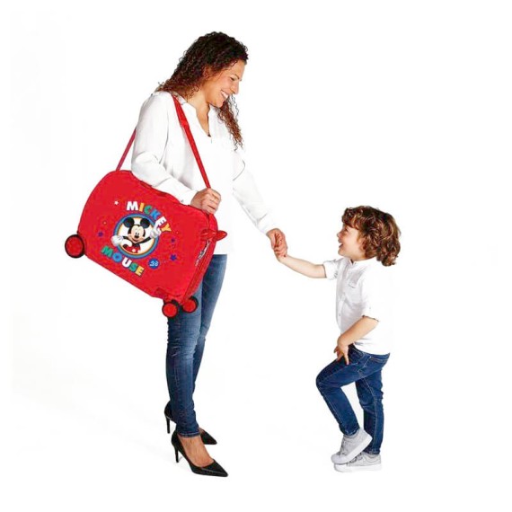Mala de Viagem Infantil ABS 4 Rodas MICKEY MOUSE Circle Vermelha | Ref. 186.2039822