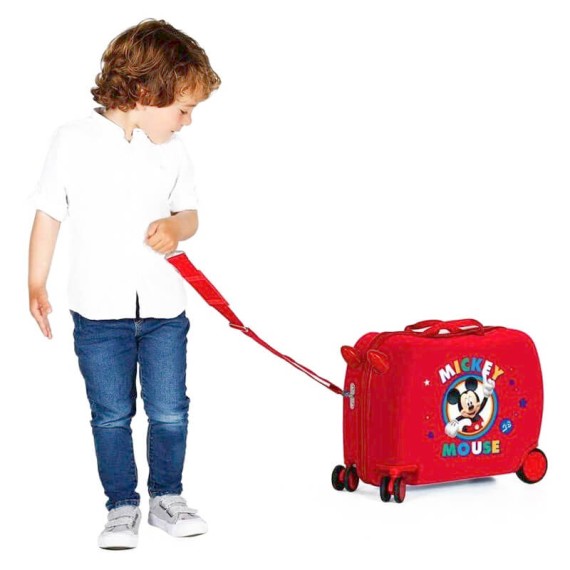 Mala de Viagem Infantil ABS 4 Rodas MICKEY MOUSE Circle Vermelha | Ref. 186.2039822