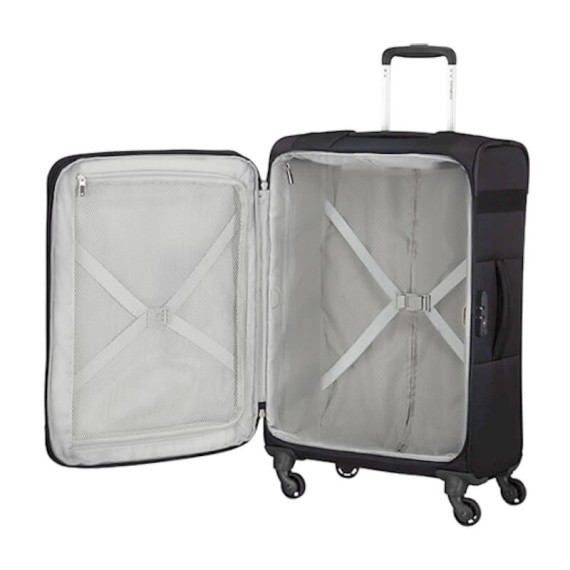 Samsonite Trolley Médio 66cm 4R Spinner EXP CITYBEAT Preto | Ref. 92KA700409