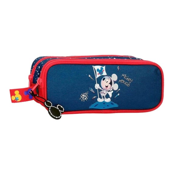 Estojo Escolar Duplo Compartimento Mickey ON THE MOON Azul | Ref. 186.2264221