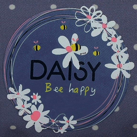 Mochila Escolar Adapt. 2C. 46cm C/ Carro Enso DAISY Azul | Ref. 186.92525T1