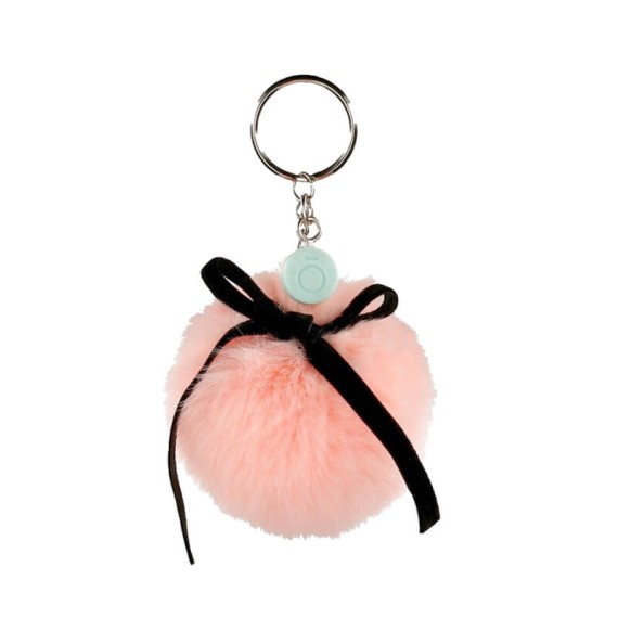 Porta-Chaves Enso Pompom Rosa com Laço Preto | Ref. 186.9350226