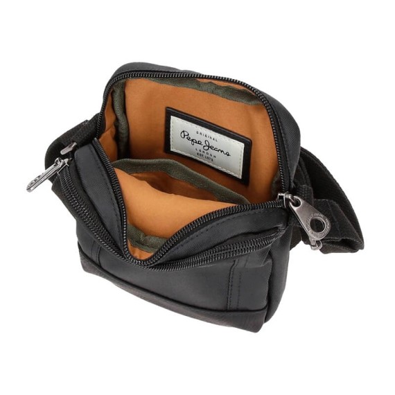 Bolsa de Tiracolo Pequena 2C Pepe Jeans PAXTON Preta | Ref. 186.7835121