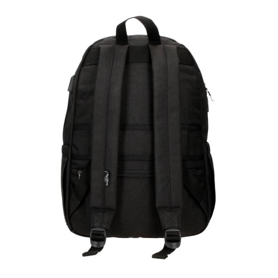 Mochila Adapt. 44cm para Portátil 15.6” Pepe Jeans SCRATCH Preta | Ref. 186.7842321