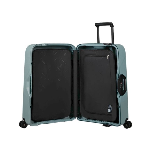 Samsonite Mala de Viagem / Trolley Médio 69cm 4 Rodas MAGNUM ECO Azul Claro | Ref. 92KH200211