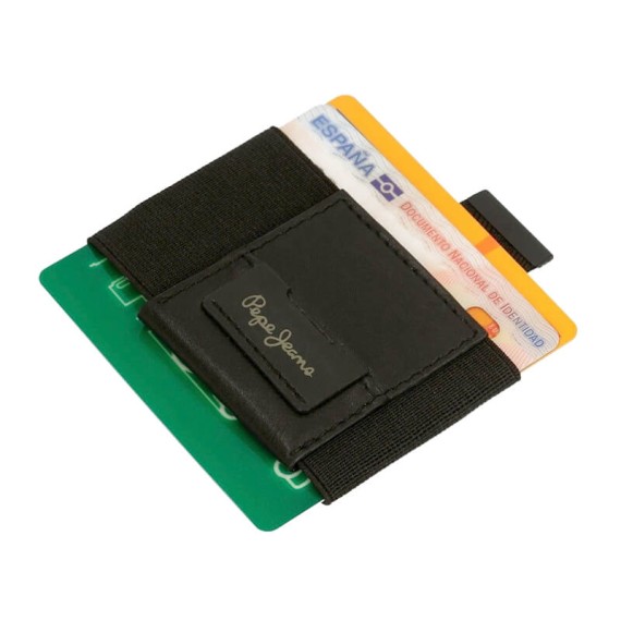 Porta Cartões Elástico Pepe Jeans JACKSON Preto | Ref. 186.7430621 Porta Cartões Elástico Pepe Jeans JACKSON Preto | Ref. 186.7430621