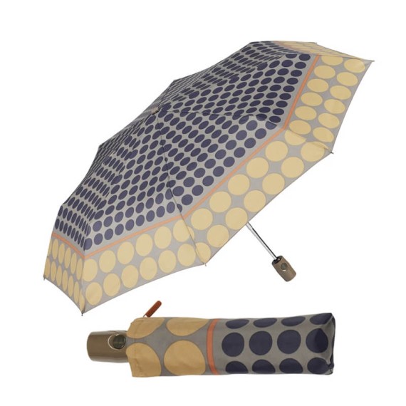 Ezpeleta Guarda-Chuva Sra. Dobrável A/F 97/8 Bolas Cinza/Azul | Ref. 104.10465CA