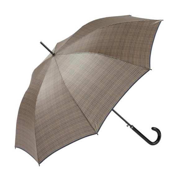 Ezpeleta Guarda-Chuva Sra. Comprido Aut. 107/8 Xadrez Azul | Ref. 104.10717XA