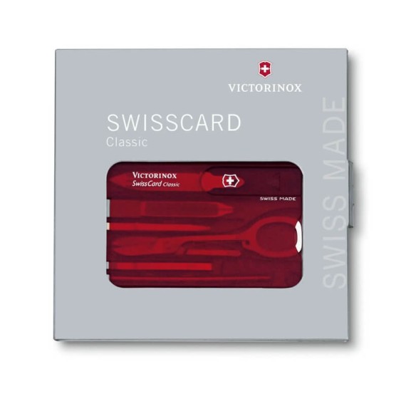 Swiss Card Classic VICTORINOX Vermelho Translúcido | Ref. 320.07100.T Swiss Card Classic VICTORINOX Vermelho Translúcido | Ref. 320.07100.T